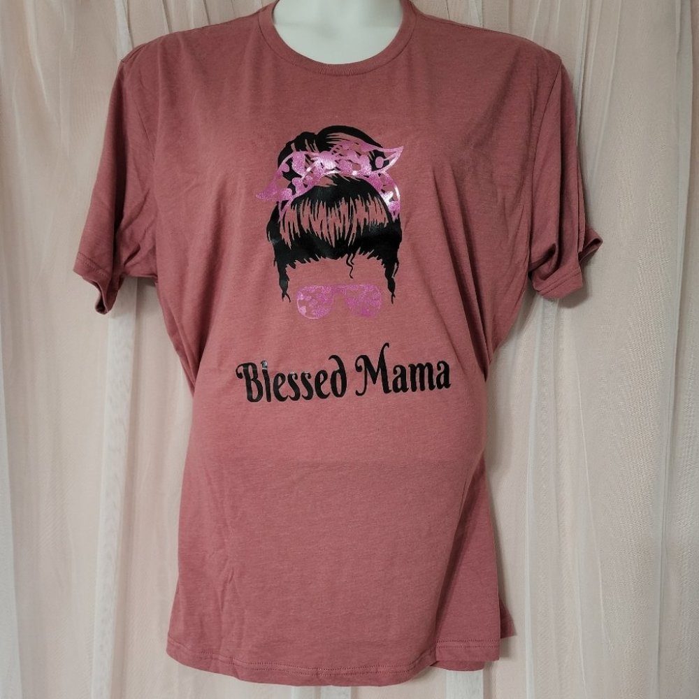 Blessed Mama Graphic custom personalized t shirt